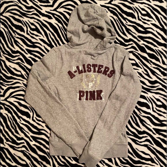 Vintage VS Pink full zip hoodie size large - Picture 1 of 5
